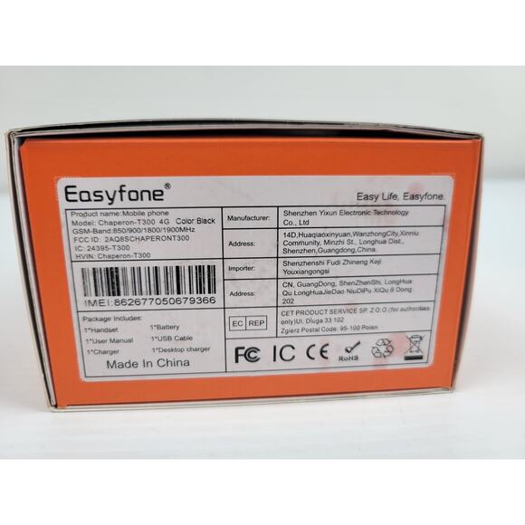 NOB Easyfone T300-4G Flip Cell Phone‎ Seniors 2.4'' HD Display Big Buttons - Picture 2 of 7